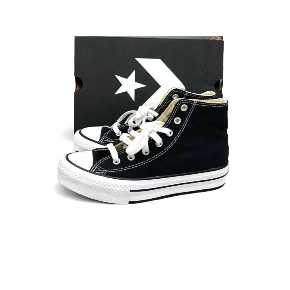 Converse Chuck Taylor All Star EVA Lift Platform Kids 3 Black High Top Sneaker